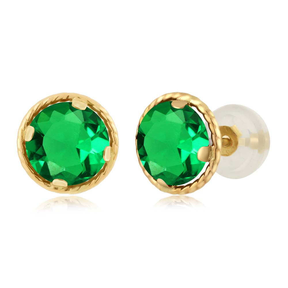 Created Emerald - May_14K Yellow Gold