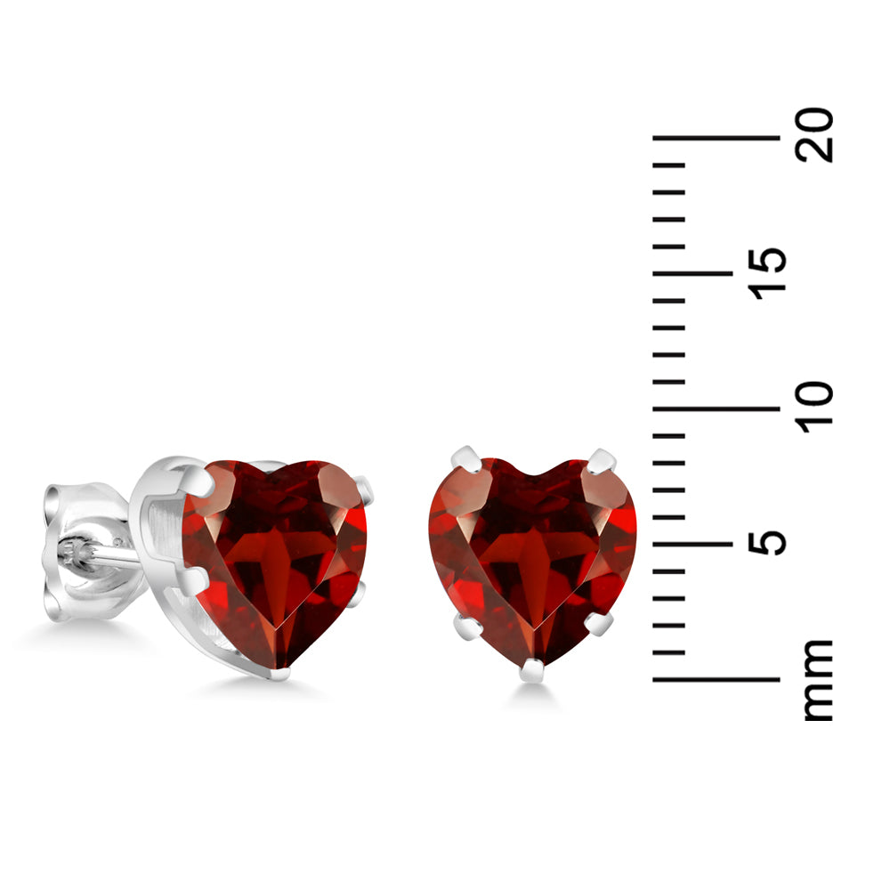 Garnet - January_Earrings in 925 Sterling Silver