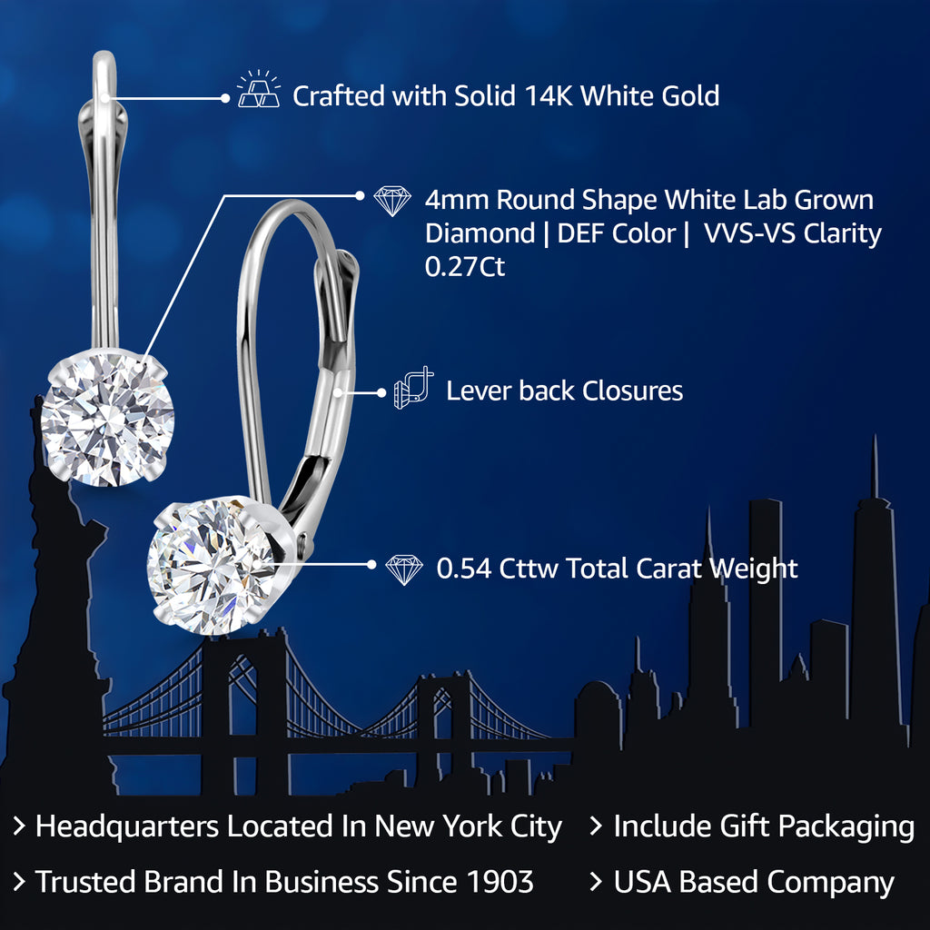 Earrings in 14K White Gold