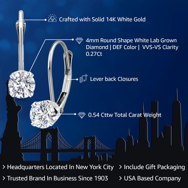 Earrings in 14K White Gold
