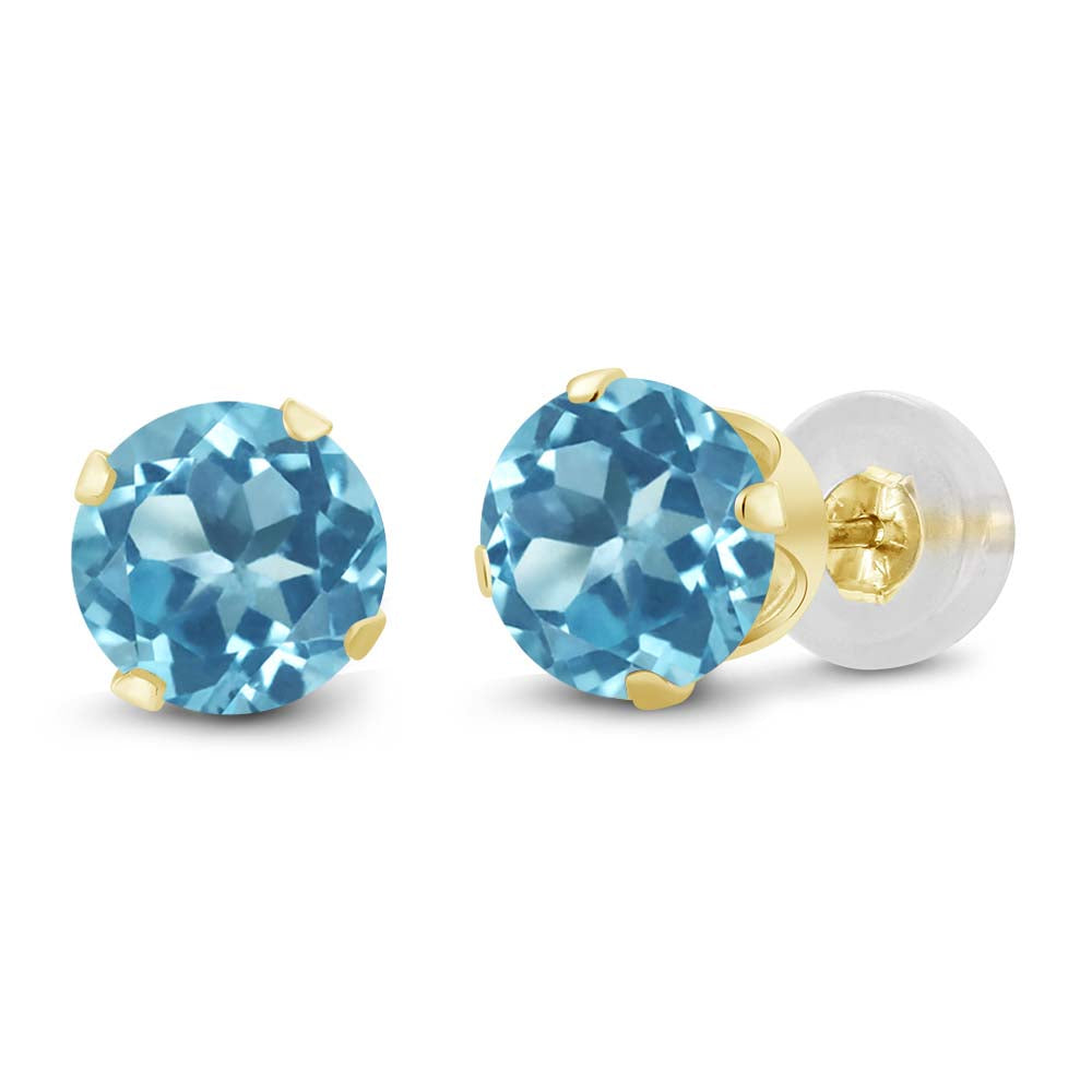 Swiss Blue Topaz - November_Yellow Gold