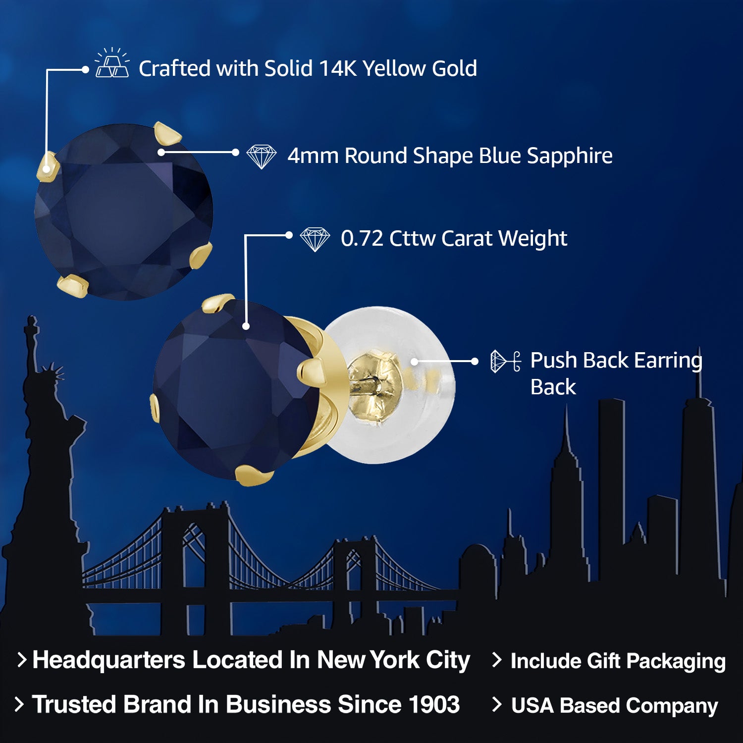 Earrings in 14K Yellow Gold