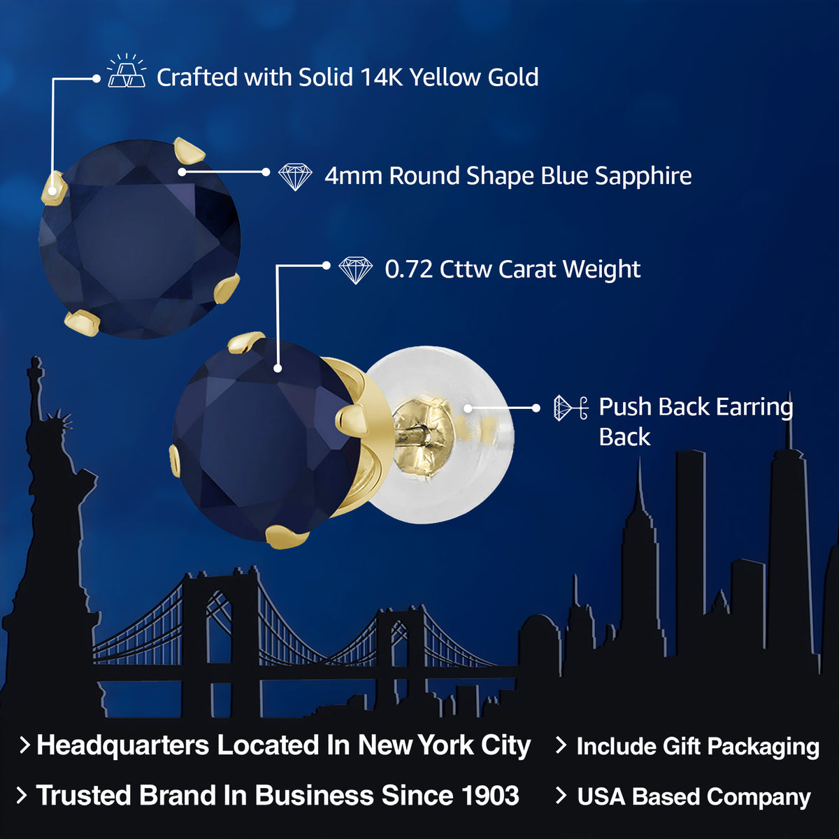 Earrings in 14K Yellow Gold