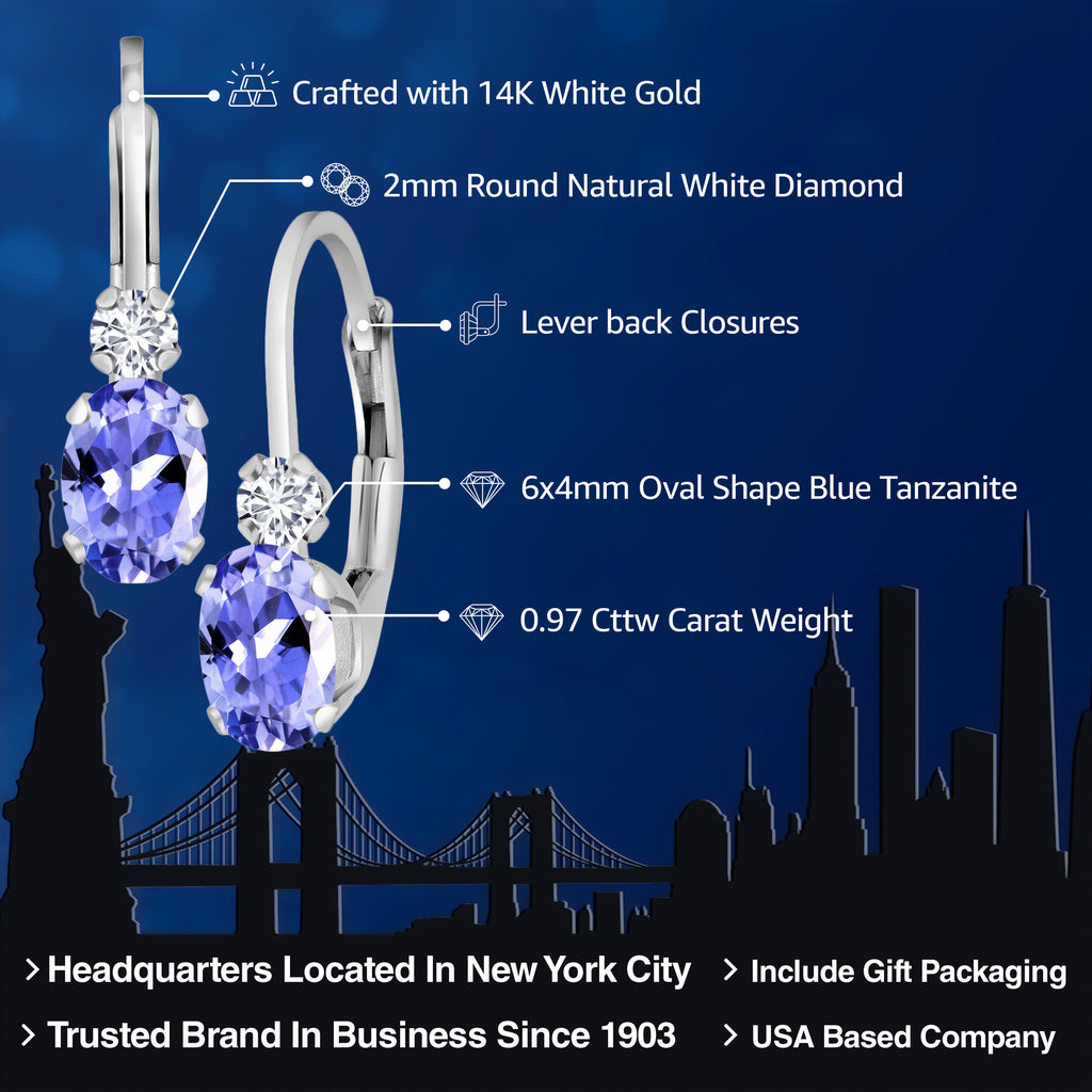 Earrings in 14K White Gold