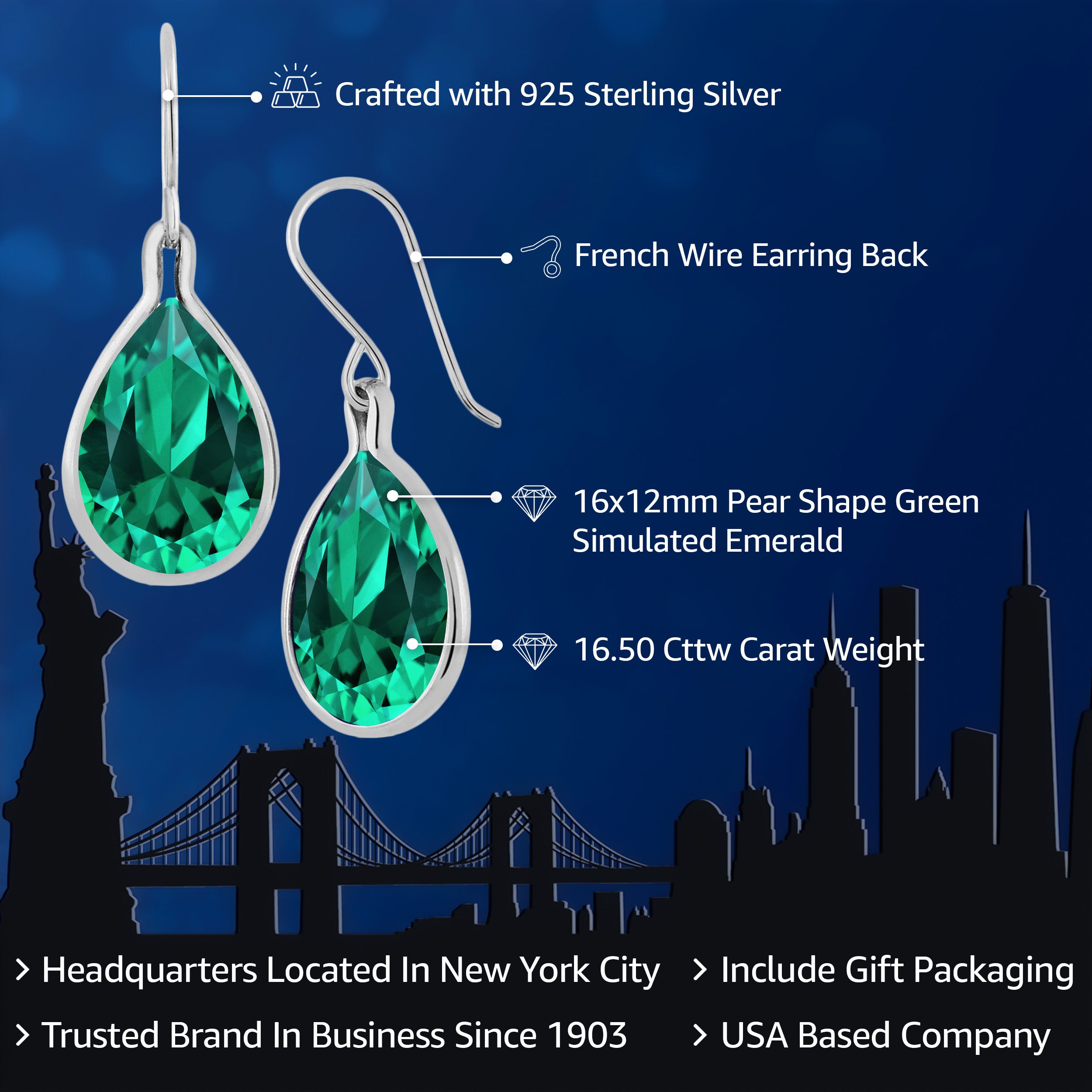 Earrings in 925 Sterling Silver