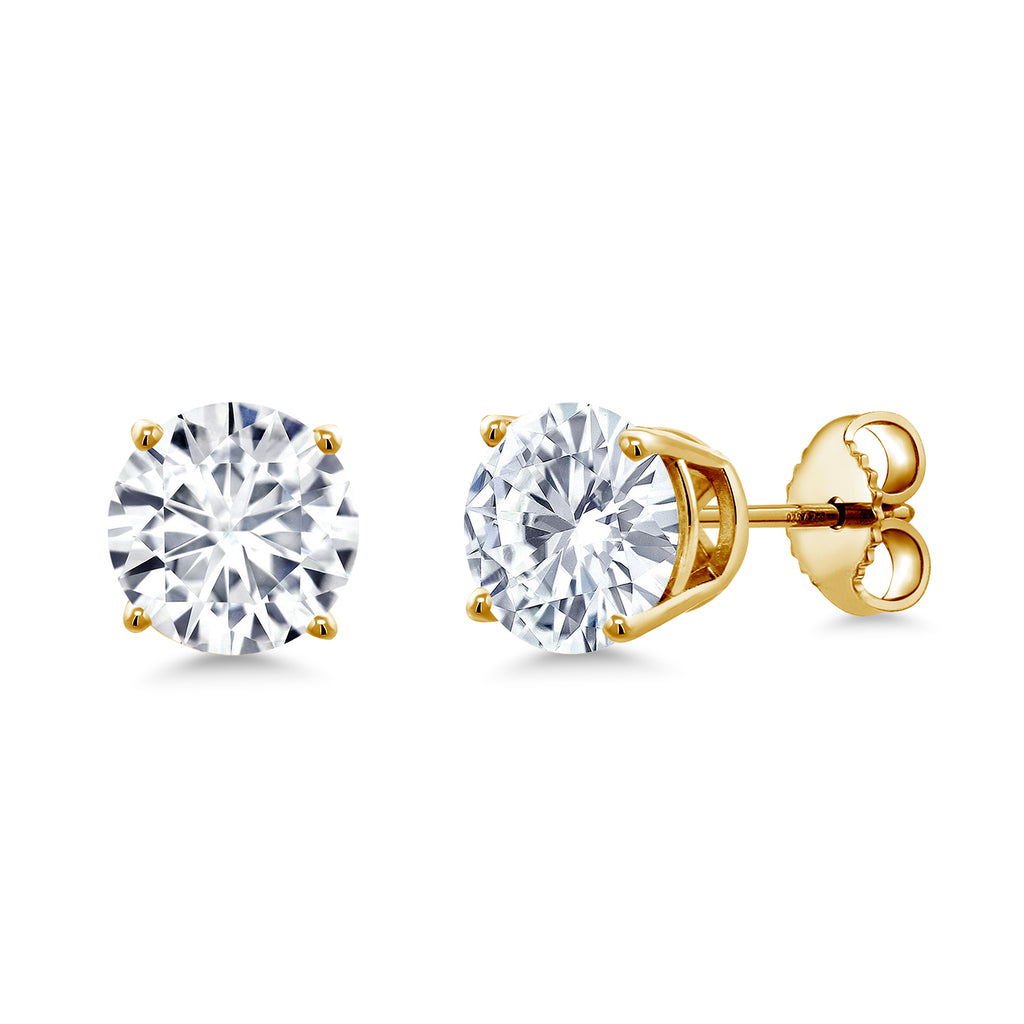 2.60 Carat_18K Yellow Gold Plated_Earrings in 925 Yellow Gold Plated Silver