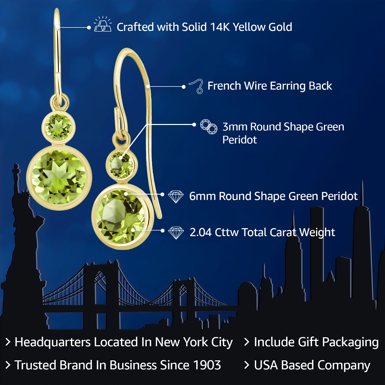 Earrings in 14K Yellow Gold
