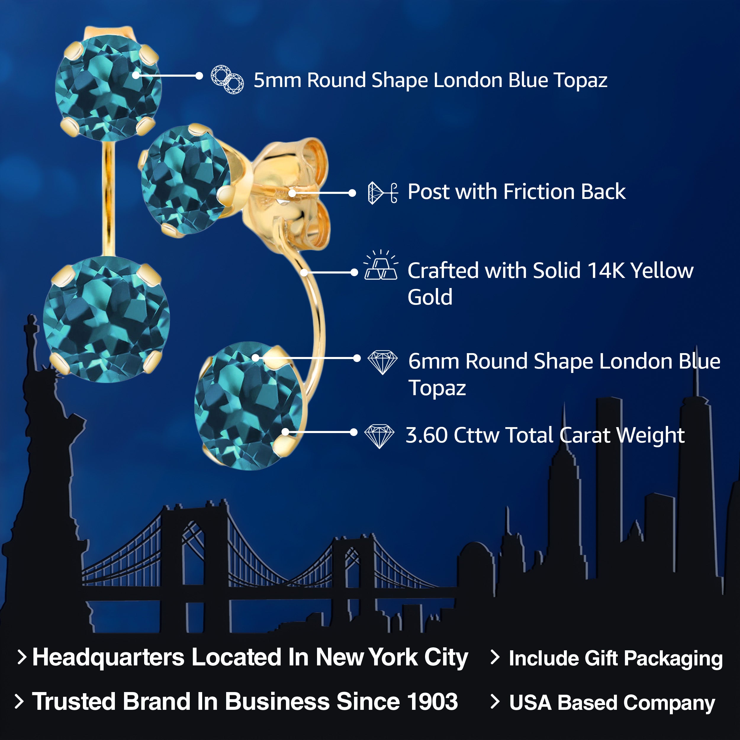 Earrings in 14K Yellow Gold