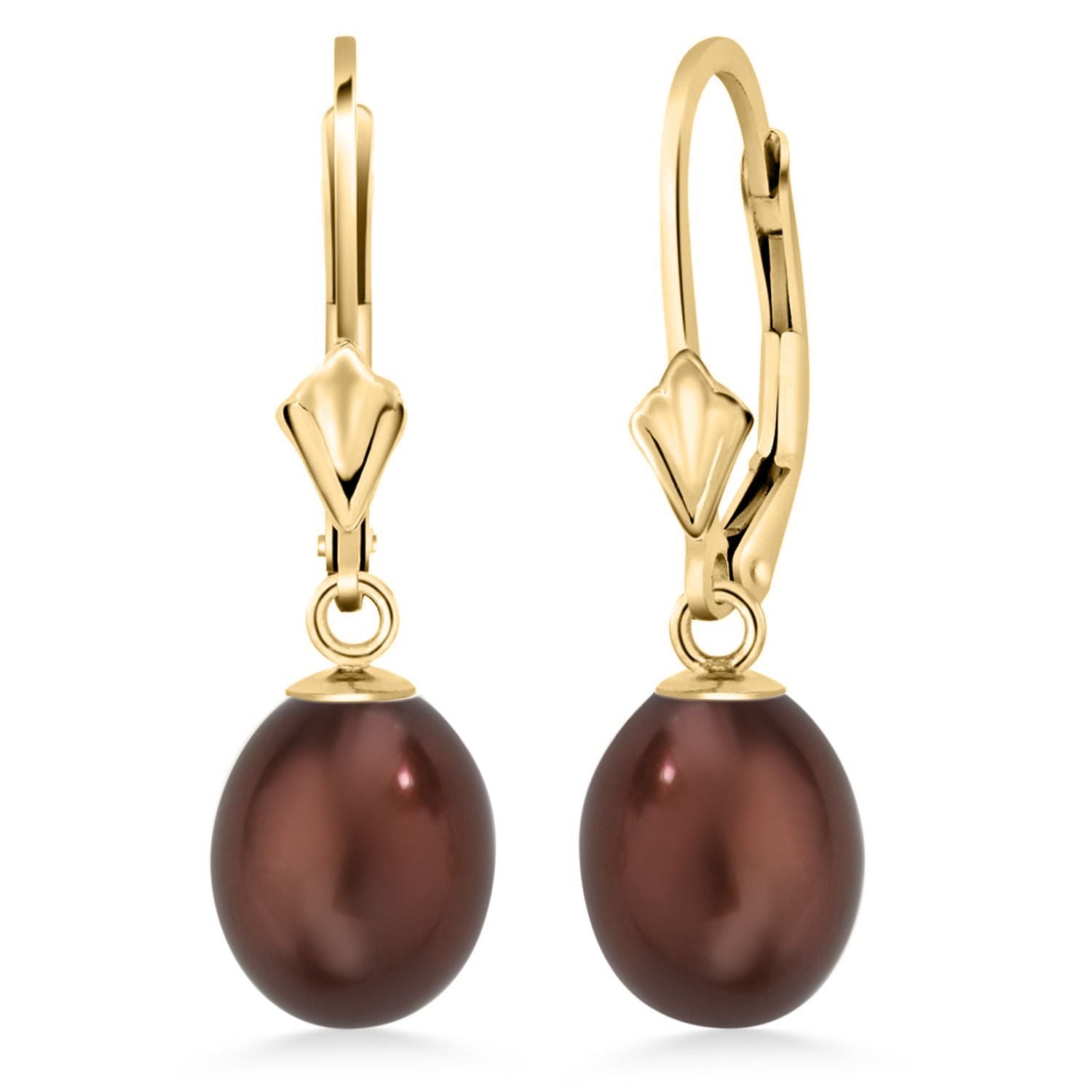 Chocolate_Yellow Gold_Earrings in Yellow Gold