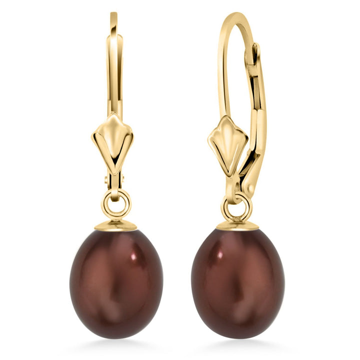 Chocolate_Yellow Gold_Earrings in Yellow Gold