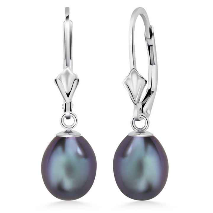 Gray_White Gold_Earrings in White Gold