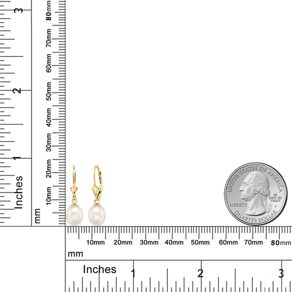 White_14K Yellow Gold_Earrings in 14K Yellow Gold