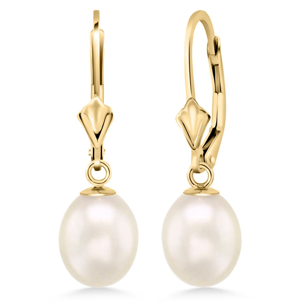 White_Yellow Gold_Earrings in Yellow Gold