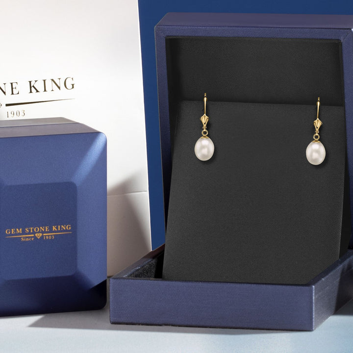 White_14K Yellow Gold_Earrings in 14K Yellow Gold