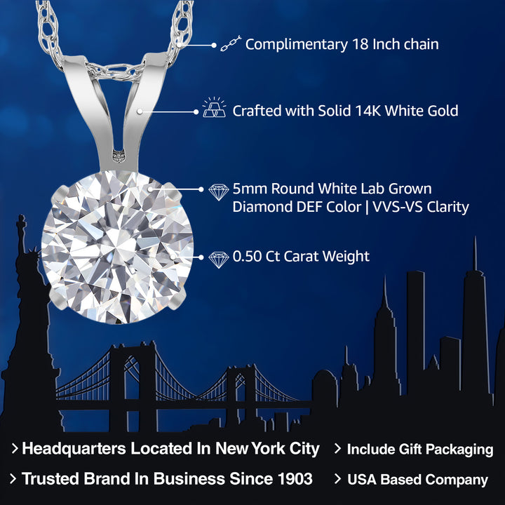 Pendant in 14K White Gold