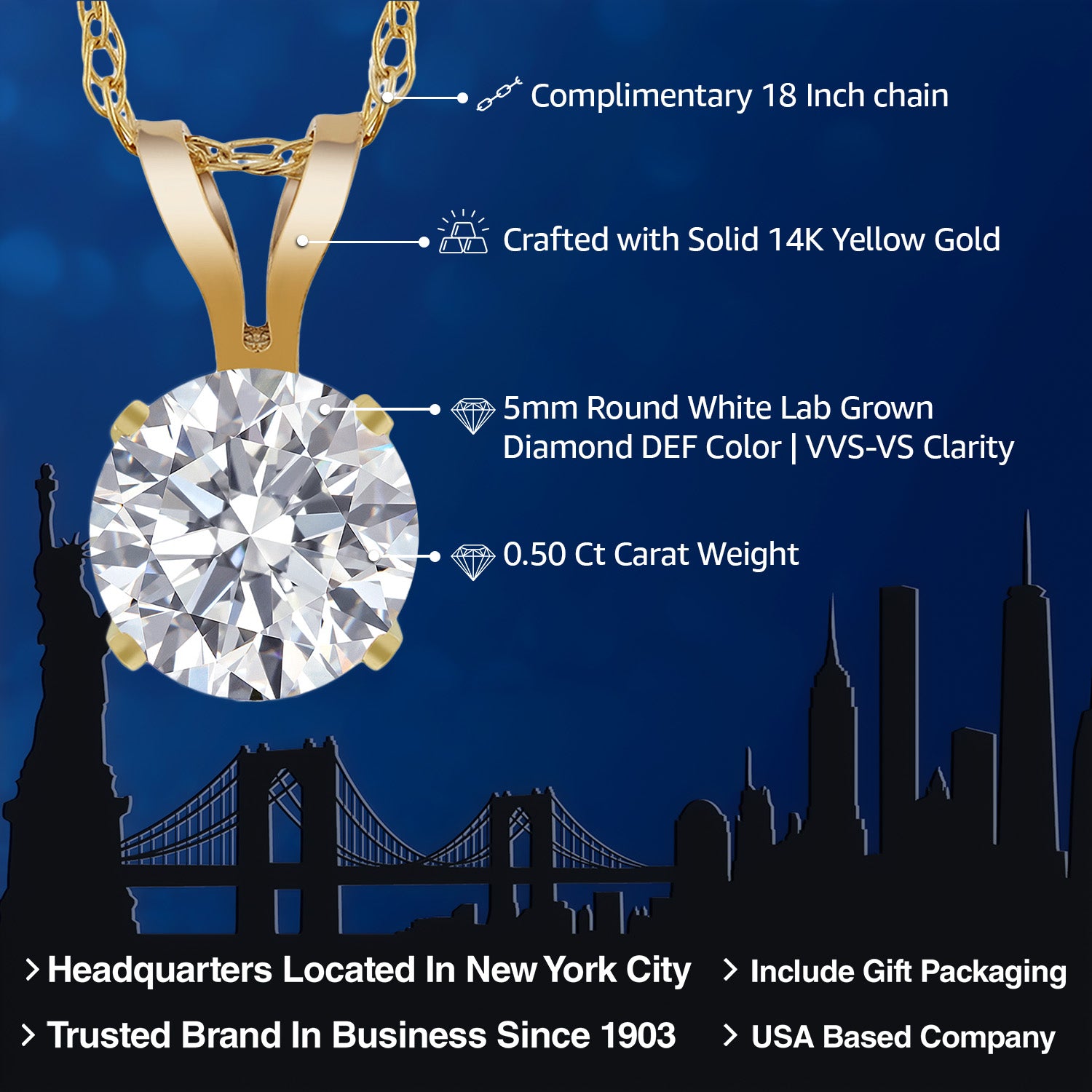 Pendant in 14K Yellow Gold