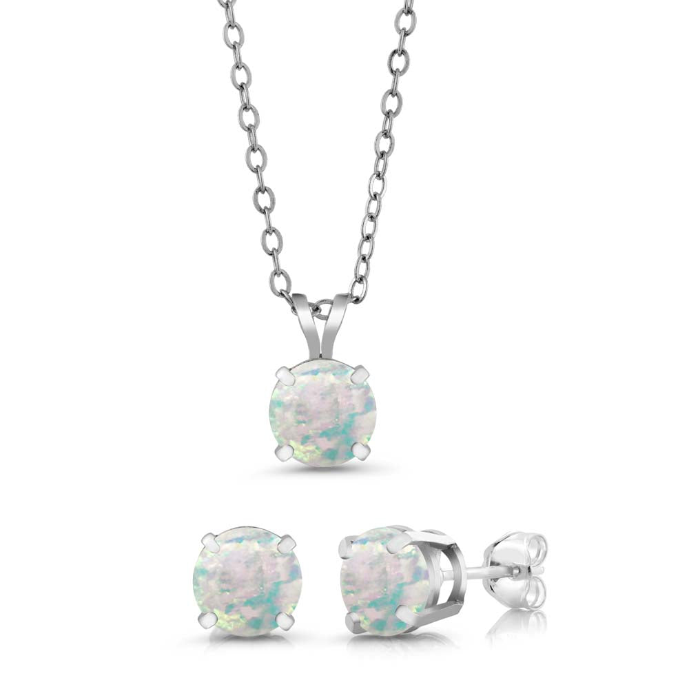 Pendant Earrings Set in 925 Sterling Silver