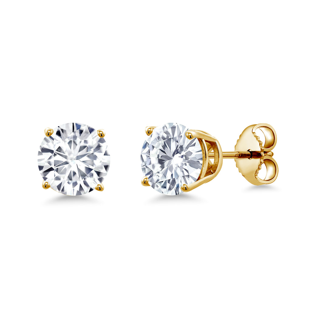 2.00 Carat_18K Yellow Gold Plated_Earrings in 925 Yellow Gold Plated Silver