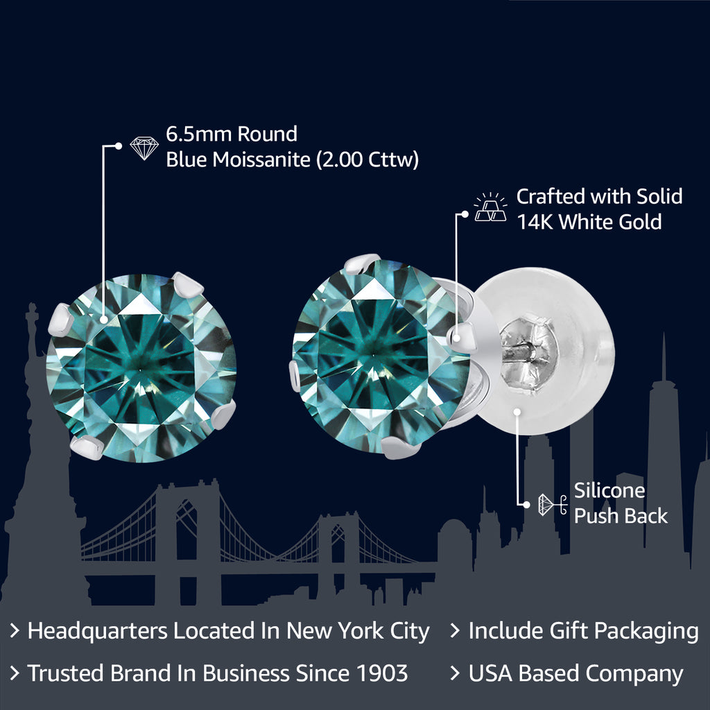 Earrings in 14K White Gold