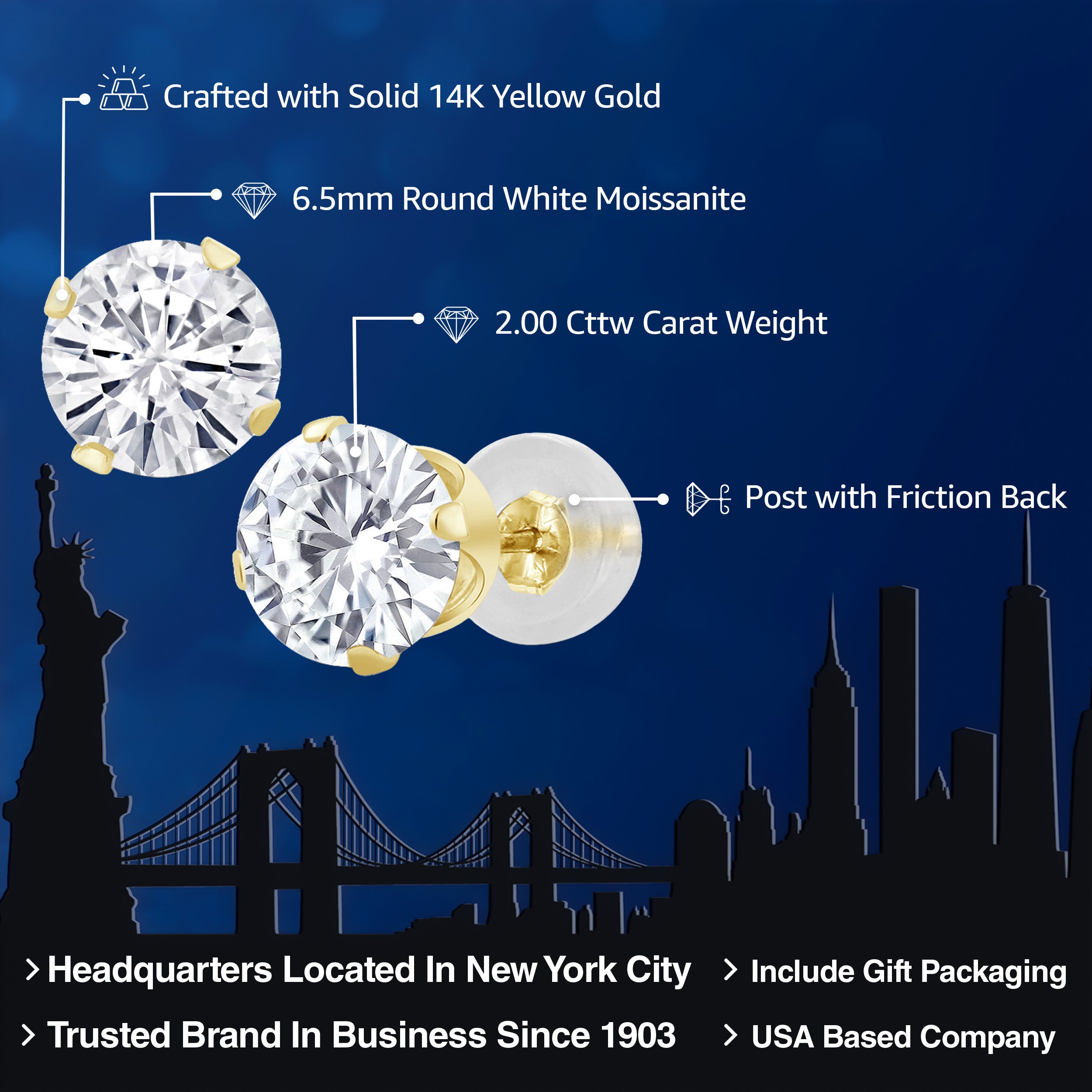 Earrings in 14K Yellow Gold