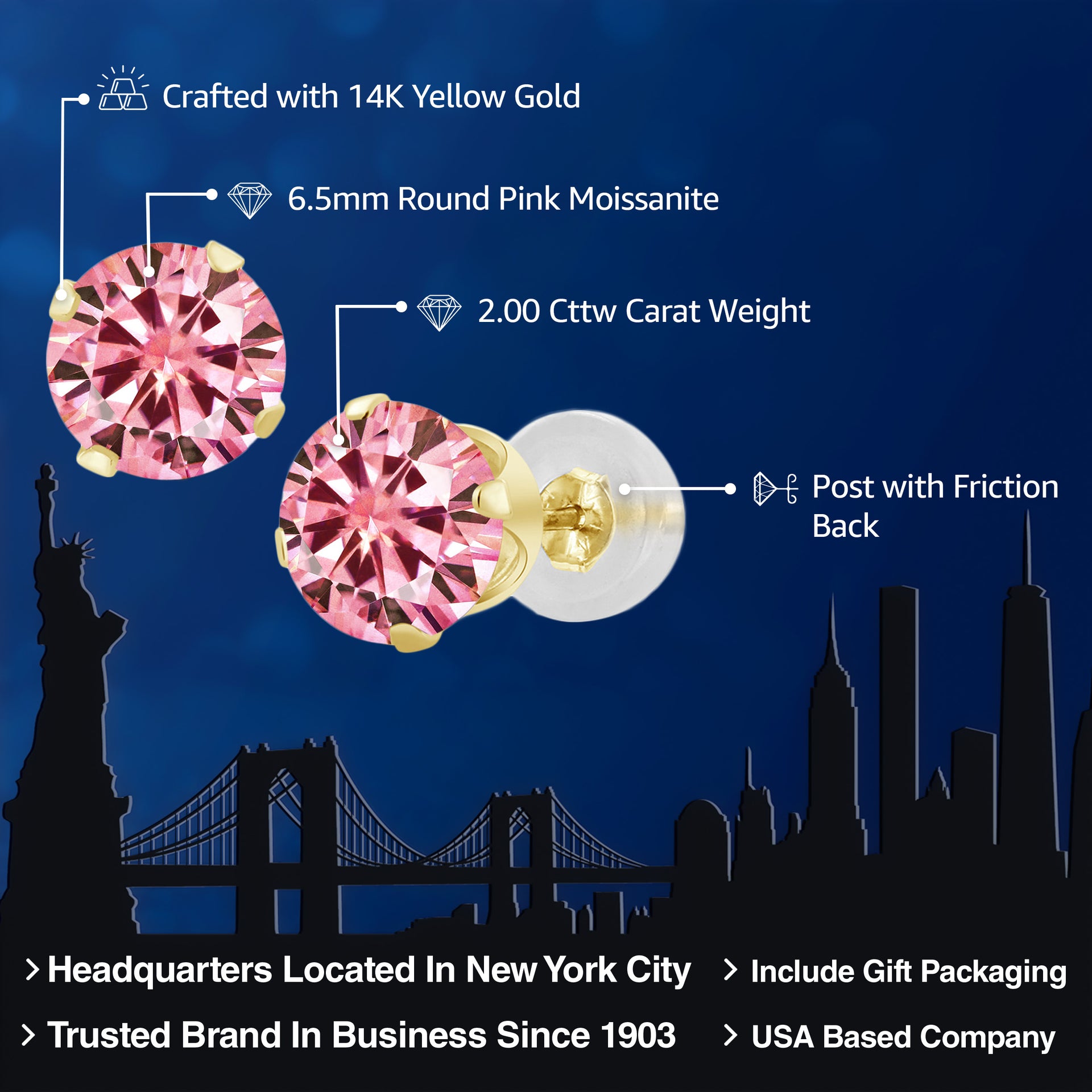 Earrings in 14K Yellow Gold