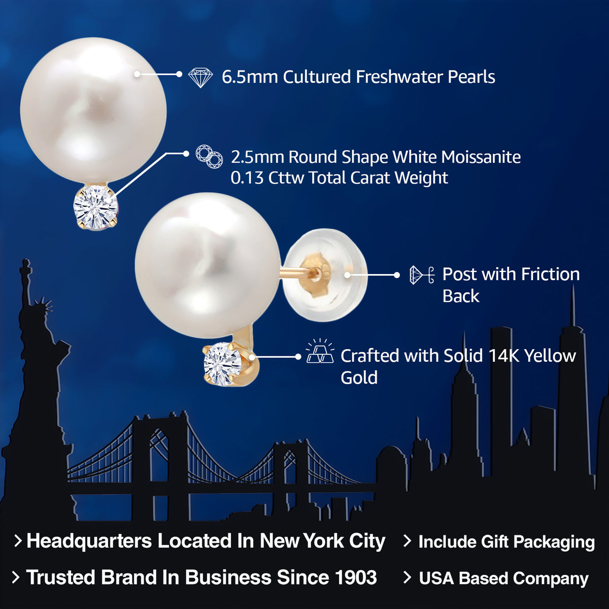 Earrings in 14K Yellow Gold