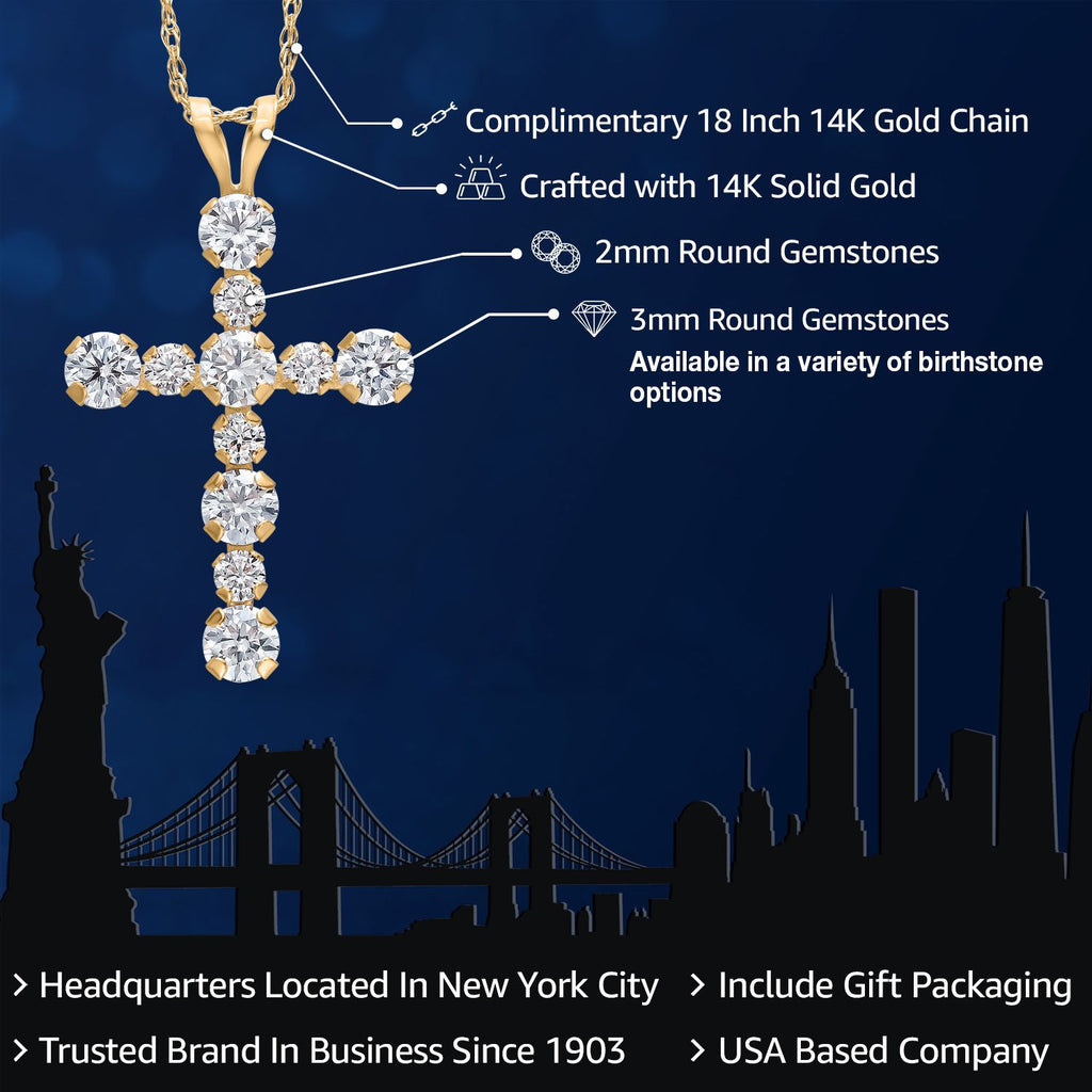 Moissanite_Pendant in 14K Yellow Gold