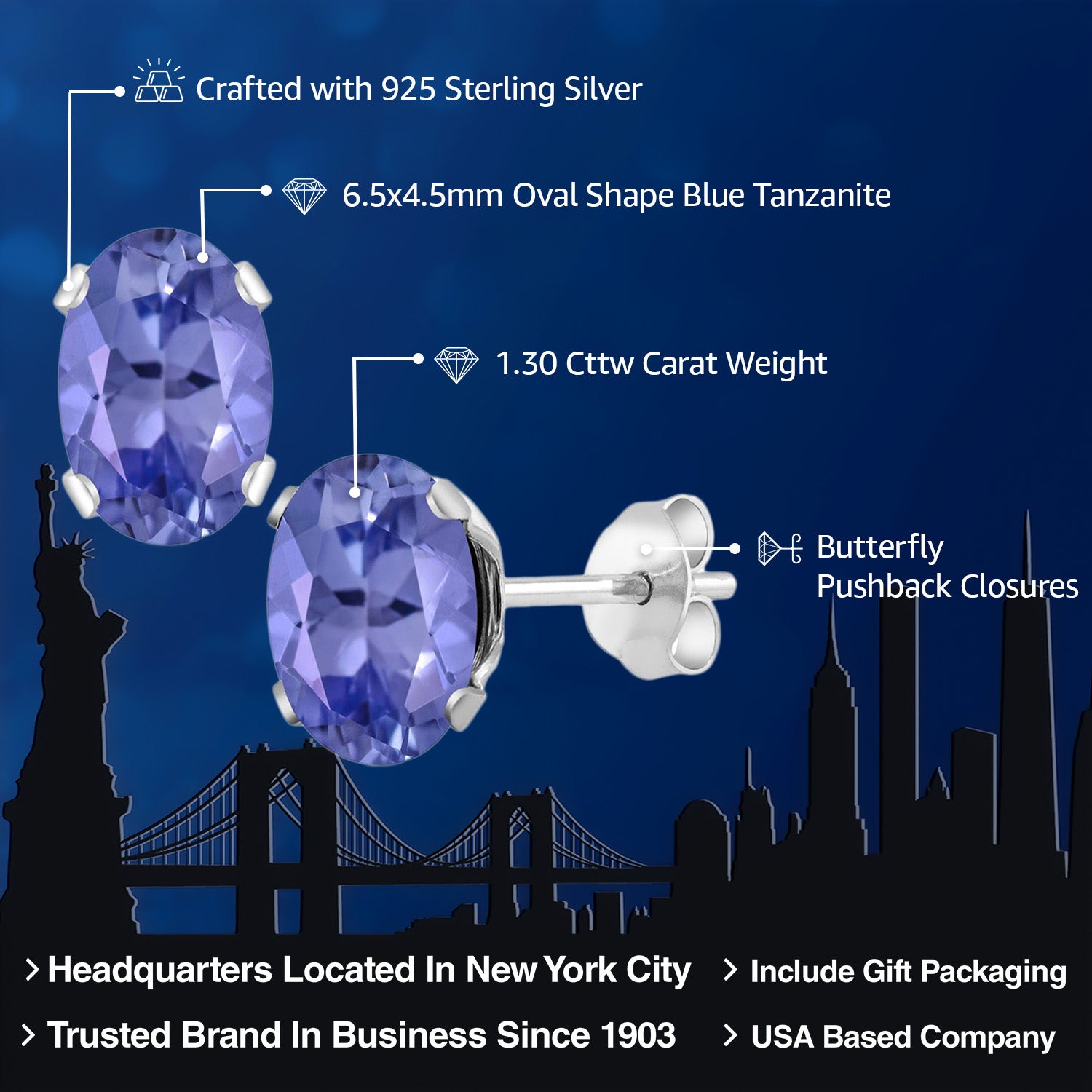 Earrings in 925 Sterling Silver