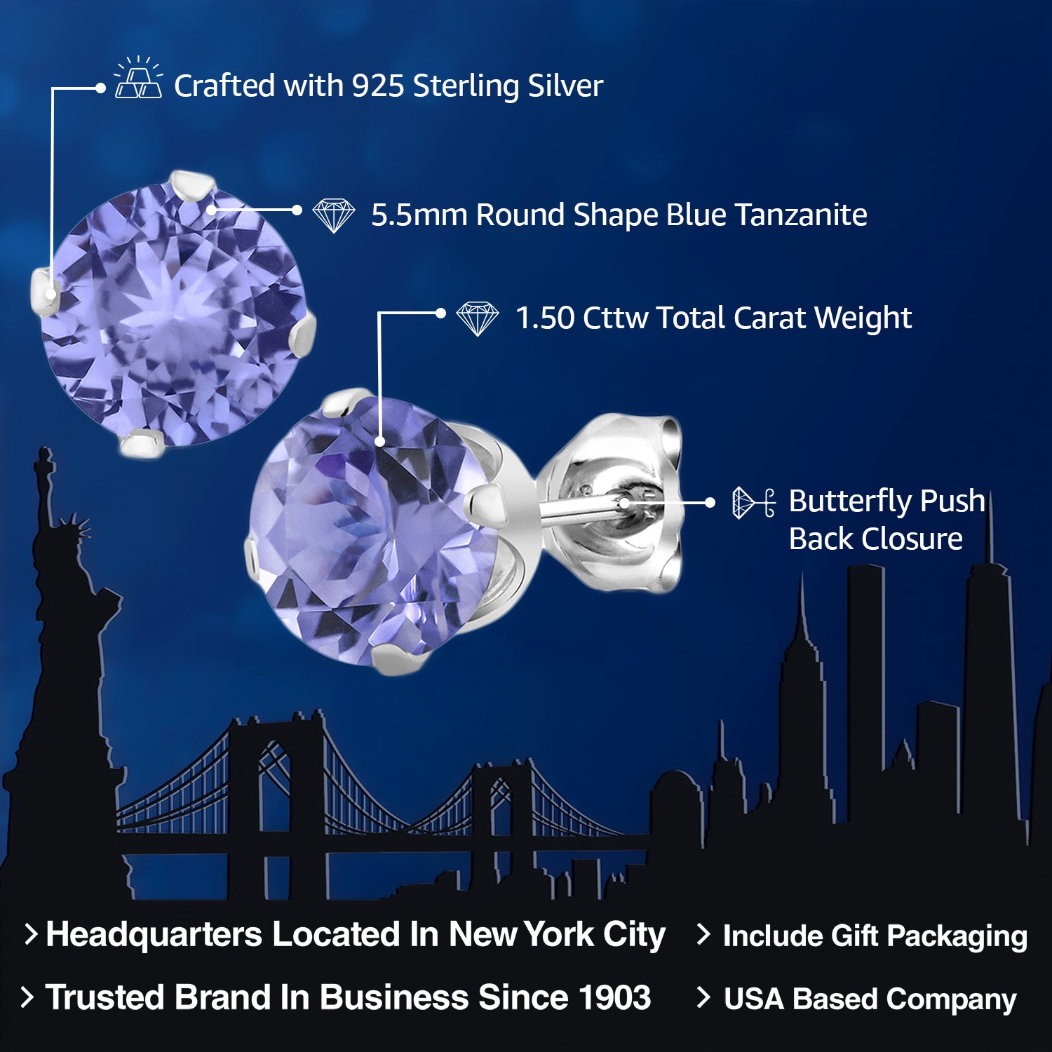 Earrings in 925 Sterling Silver